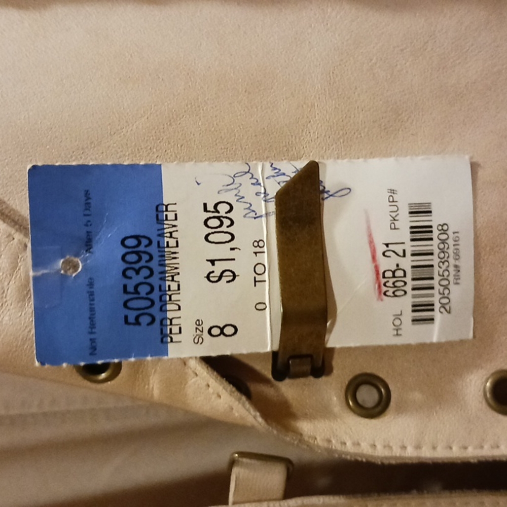 PER SE Tan Leather Jacket (#505399 Per Dreamweaver) Size 8 -- EUC - Picture 3 of 11